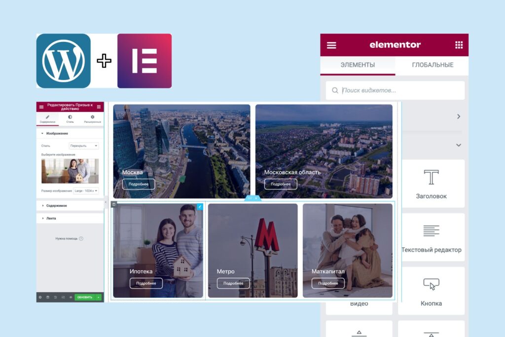 WordPress CMS + Elementor Pro