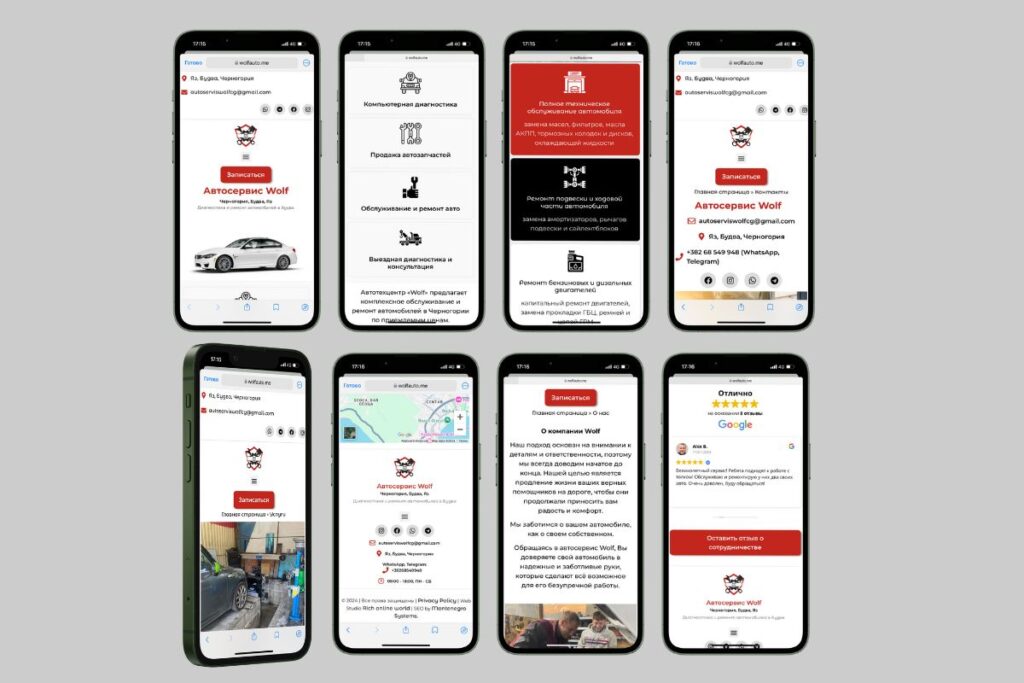 Mobile Version of the Website