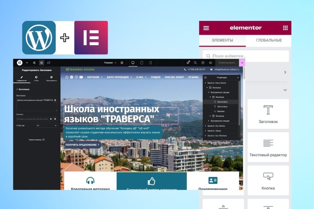 CMS WordPress + Elementor Pro + WooCommerce
