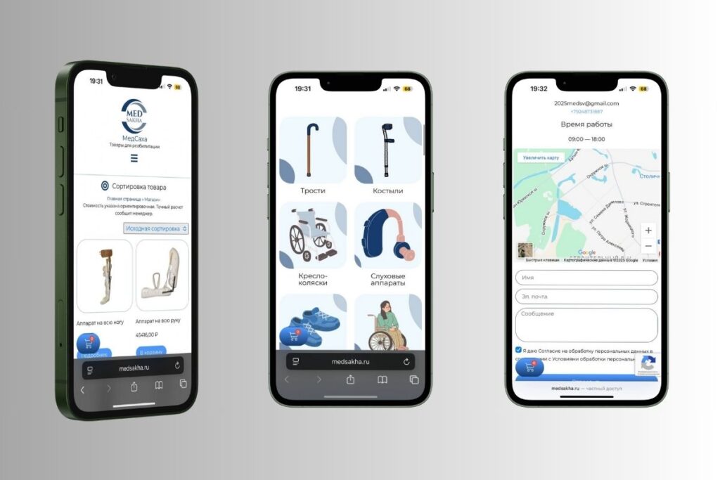 Mobile Version of the Website